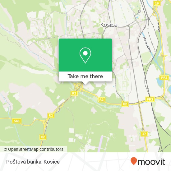 Poštová banka map