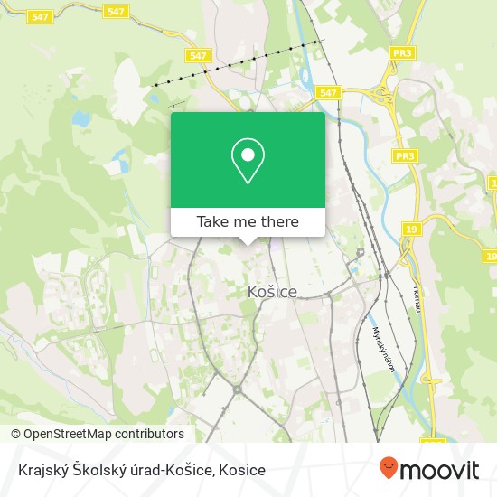 Krajský Školský úrad-Košice map