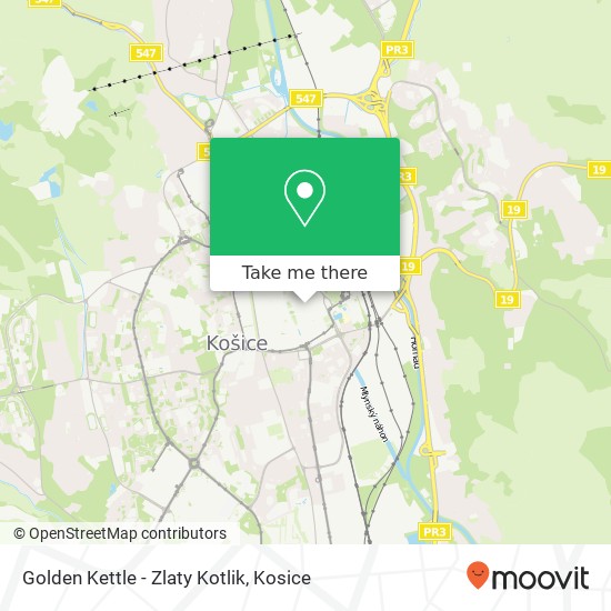 Golden Kettle - Zlaty Kotlik map