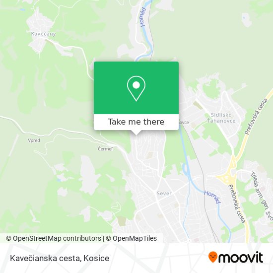 Kavečianska cesta map