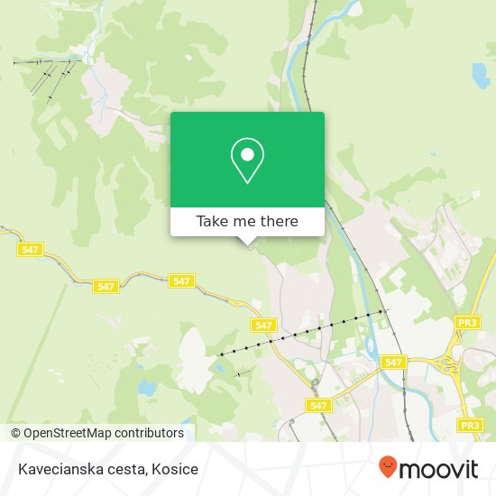 Kavecianska cesta map