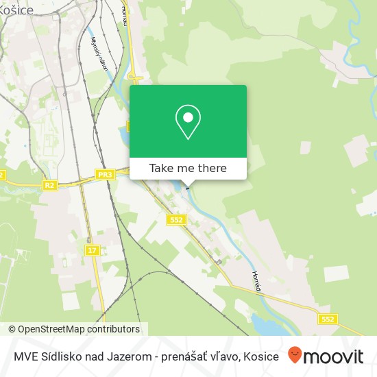 MVE Sídlisko nad Jazerom - prenášať vľavo map