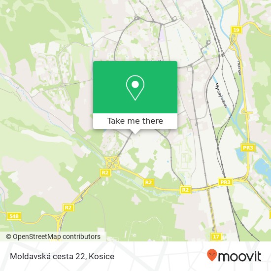 Moldavská cesta 22 map