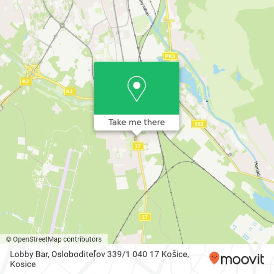 Lobby Bar, Osloboditeľov 339 / 1 040 17 Košice map