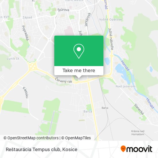 Reštaurácia Tempus club map