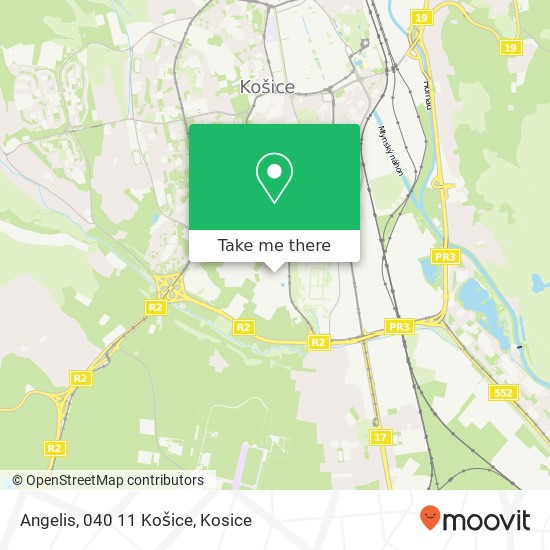 Angelis, 040 11 Košice map