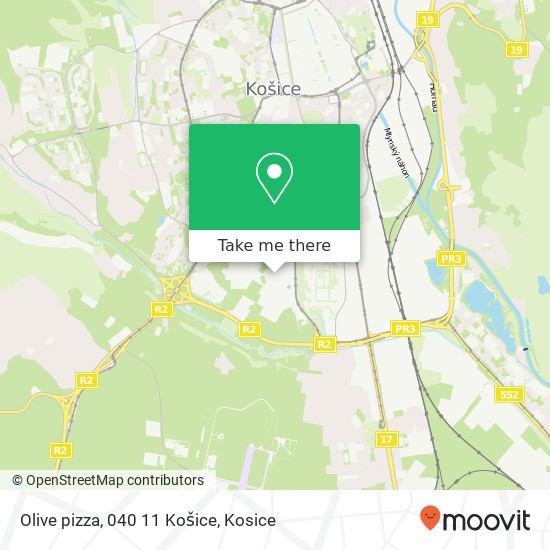 Olive pizza, 040 11 Košice map