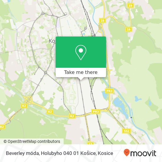 Beverley móda, Holubyho 040 01 Košice map