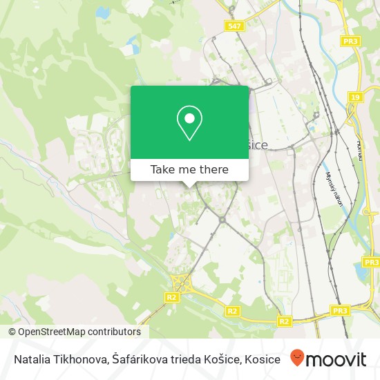 Natalia Tikhonova, Šafárikova trieda Košice map