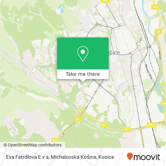 Eva Fatrdlova E v a, Michalovská Košice map