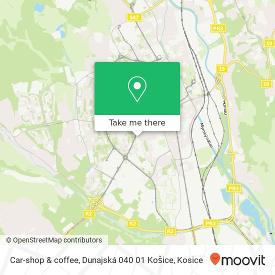 Car-shop & coffee, Dunajská 040 01 Košice map