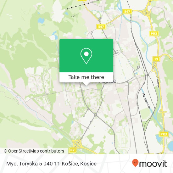 Myo, Toryská 5 040 11 Košice map