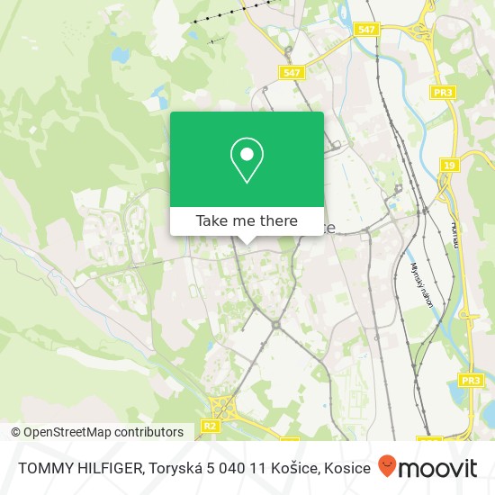 TOMMY HILFIGER, Toryská 5 040 11 Košice map