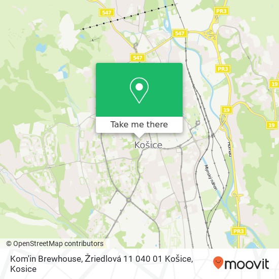 Kom'in Brewhouse, Žriedlová 11 040 01 Košice map