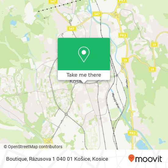 Boutique, Rázusova 1 040 01 Košice map