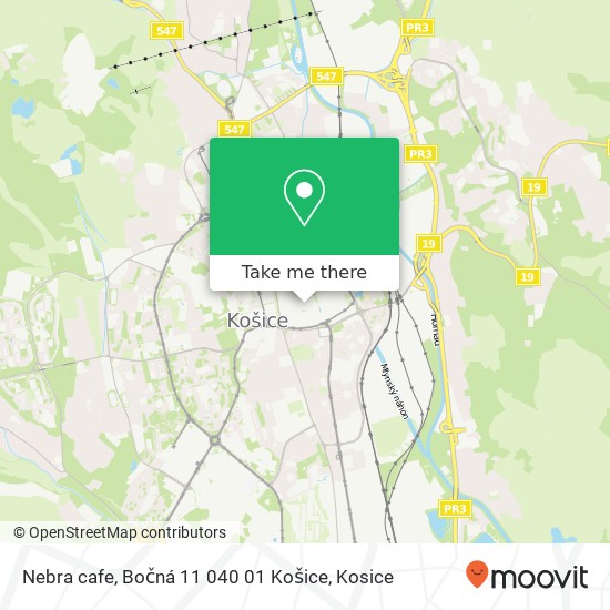 Nebra cafe, Bočná 11 040 01 Košice map