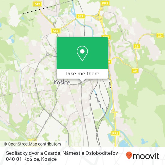 Sedliacky dvor a Csarda, Námestie Osloboditeľov 040 01 Košice map