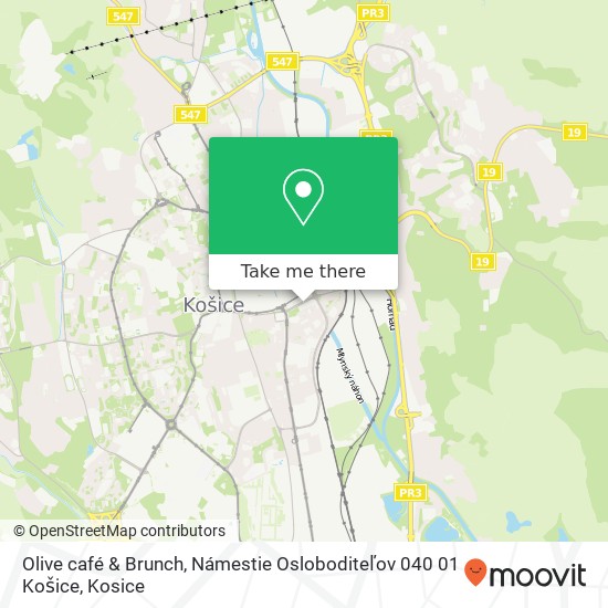 Olive café & Brunch, Námestie Osloboditeľov 040 01 Košice map