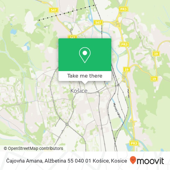 Čajovňa Amana, Alžbetina 55 040 01 Košice map