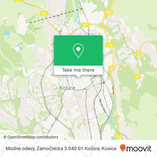 Módne odevy, Zámočnícka 3 040 01 Košice map