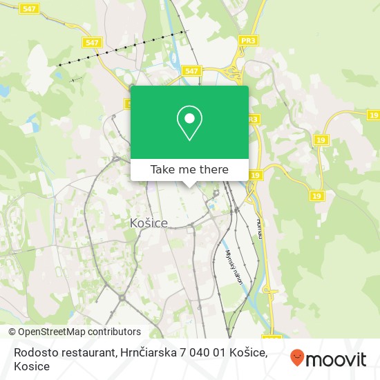 Rodosto restaurant, Hrnčiarska 7 040 01 Košice map