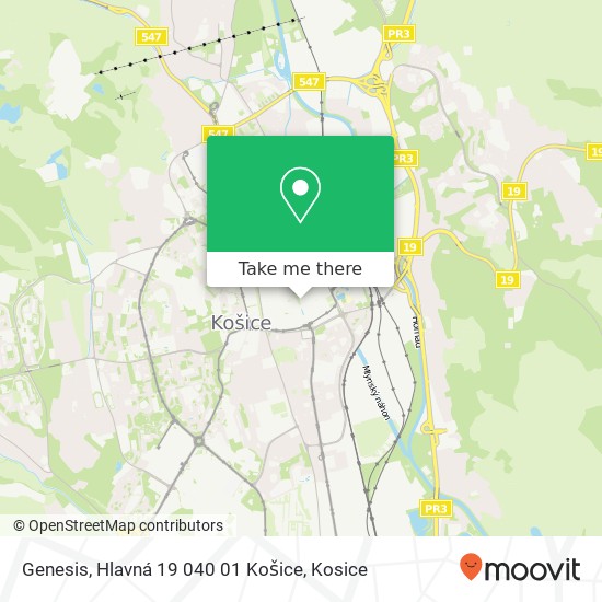 Genesis, Hlavná 19 040 01 Košice map