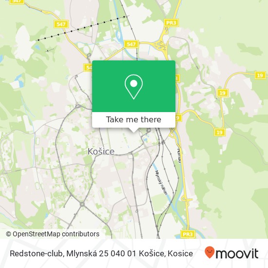 Redstone-club, Mlynská 25 040 01 Košice map