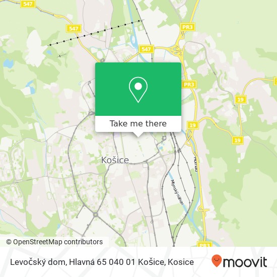 Levočský dom, Hlavná 65 040 01 Košice map