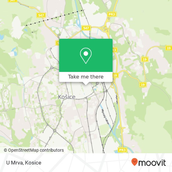 U Mrva map