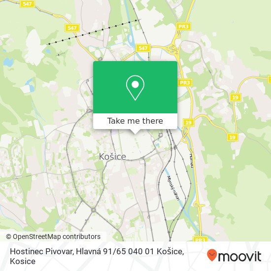 Hostinec Pivovar, Hlavná 91 / 65 040 01 Košice map