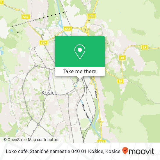 Loko café, Staničné námestie 040 01 Košice map