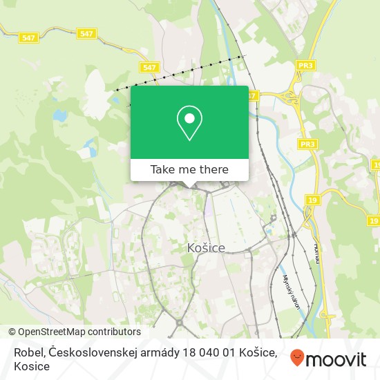 Robel, Československej armády 18 040 01 Košice map