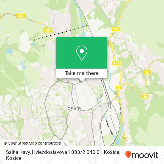 Salka Kavy, Hviezdoslavova 1003 / 2 040 01 Košice map