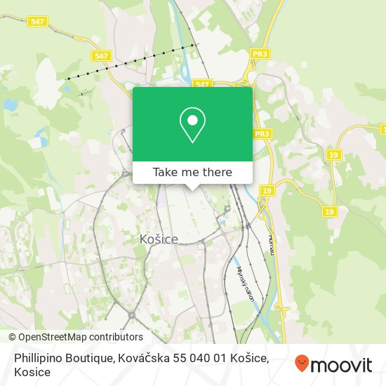 Phillipino Boutique, Kováčska 55 040 01 Košice map