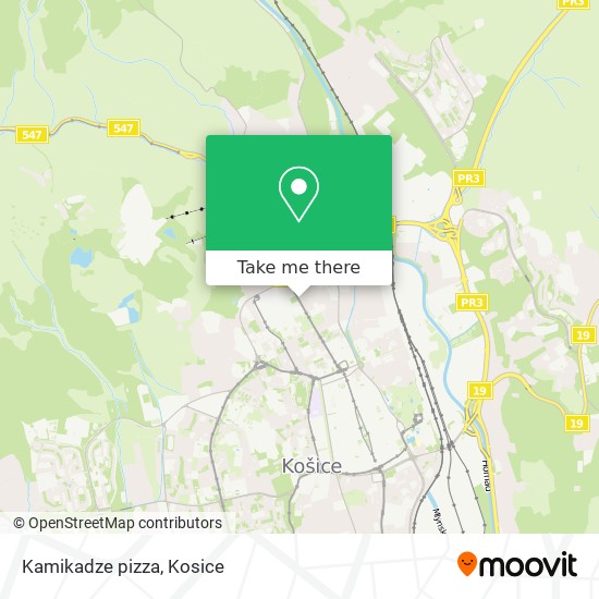 Kamikadze pizza map