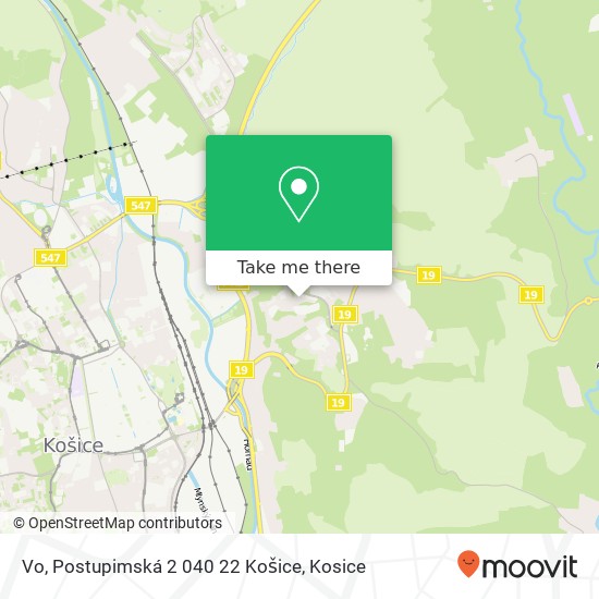 Vo, Postupimská 2 040 22 Košice map