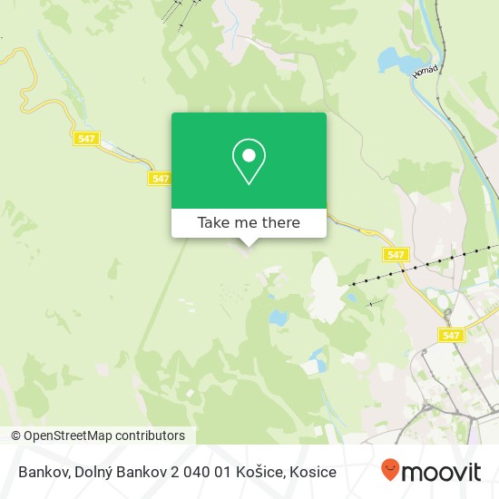 Bankov, Dolný Bankov 2 040 01 Košice map