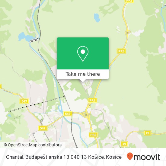 Chantal, Budapeštianska 13 040 13 Košice map
