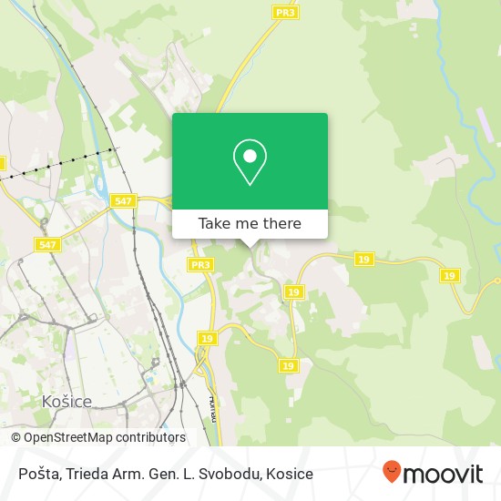 Pošta, Trieda Arm. Gen. L. Svobodu map