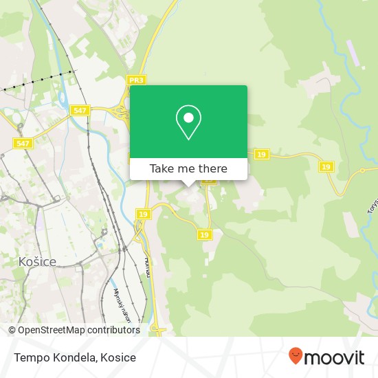 Tempo Kondela map