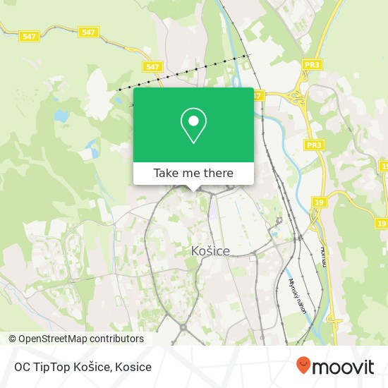 OC TipTop Košice map