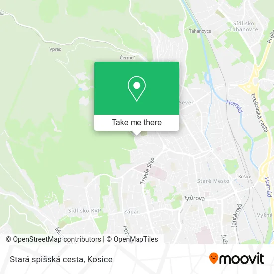 Stará spišská cesta map