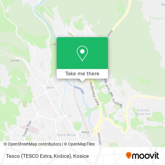 Tesco (TESCO Extra, Košice) map