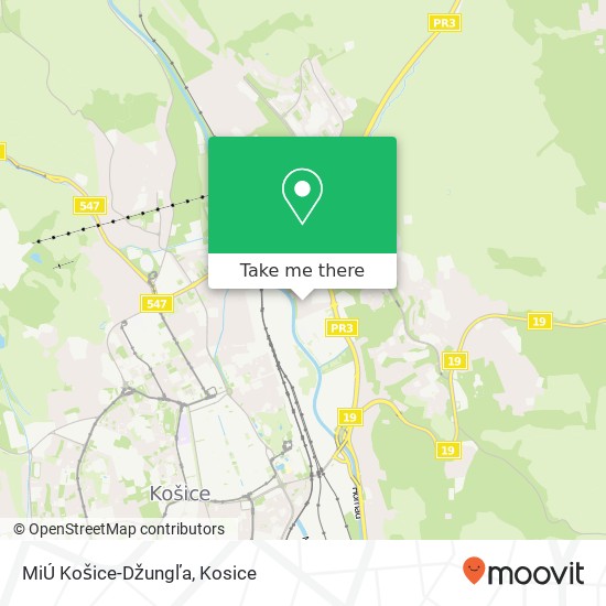 MiÚ Košice-Džungľa map