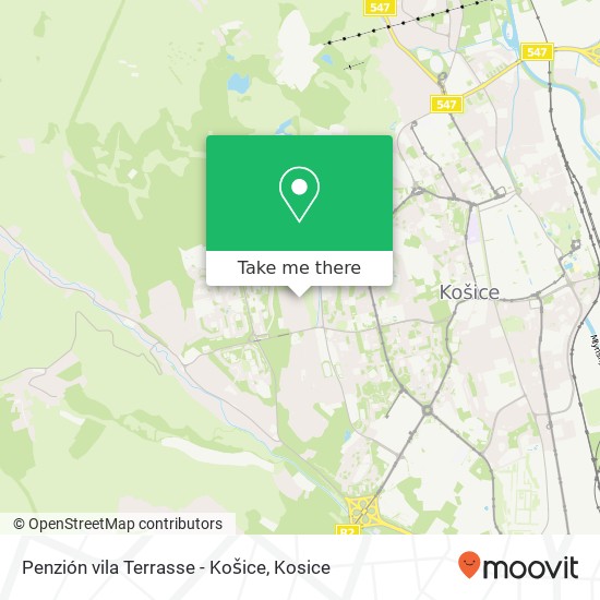 Penzión vila Terrasse - Košice map