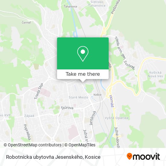 Robotnícka ubytovňa Jesenského map