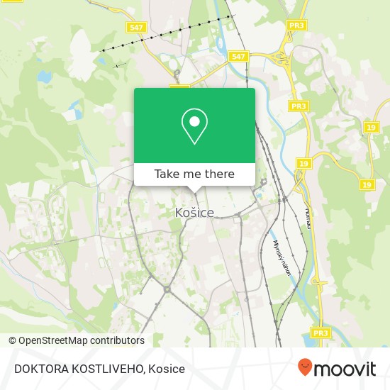 DOKTORA KOSTLIVEHO map