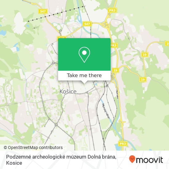 Podzemné archeologické múzeum Dolná brána map