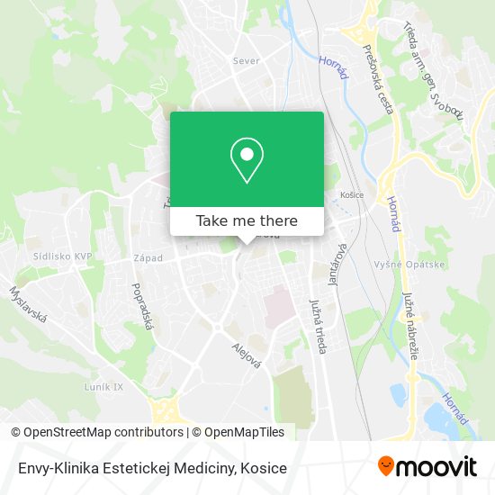 Envy-Klinika Estetickej Mediciny map