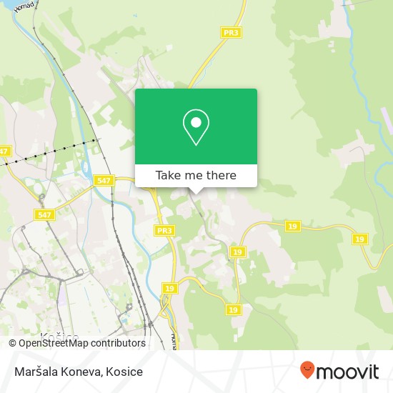 Maršala Koneva map